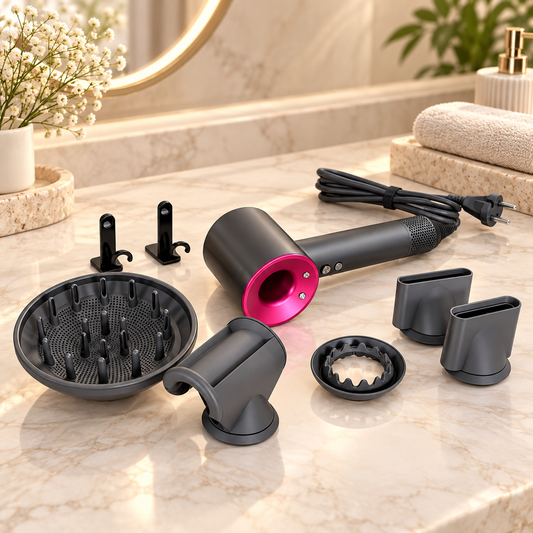 Set Uscător de Păr pentru Styling, cu Difuzor și Accesorii Multiple