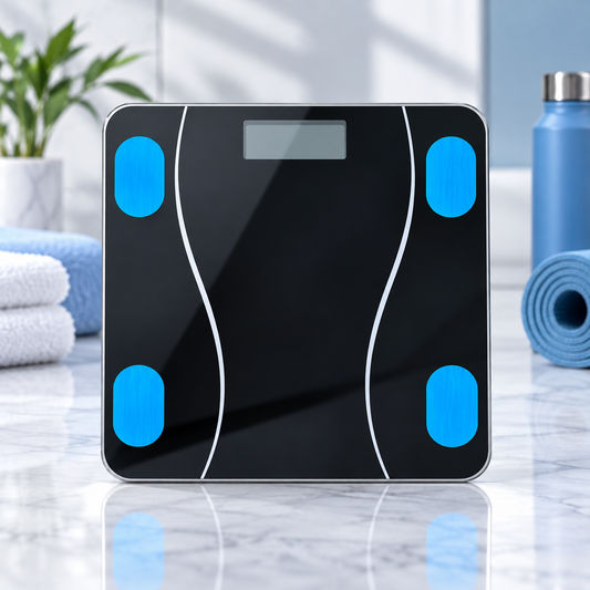Cântar Inteligent Digital RAF, cu Bluetooth, Analiză Corporală și Ecran LCD, Maximum 180 kg